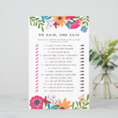 Wildblumen Er sagte, sie habe Brautparty (Stehend Vorderseite)