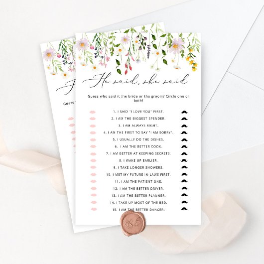 Wildblumen Er sagte, sie habe Brautparty