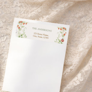 Wildblumen-Erdbeere Absender-Adresse Etikett