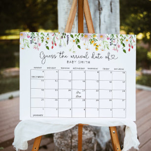 Wildblumen Errate den Termin-Kalender Poster