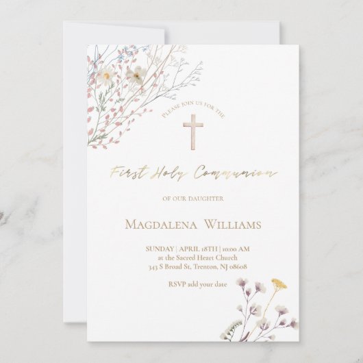 Wildblumen | Erste Einladung (Vorderseite)