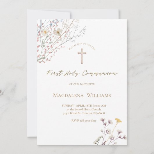 Wildblumen | Erste Einladung (Vorderseite)