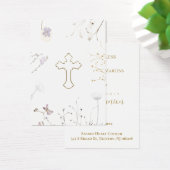 Wildblumen Erste Gedenkkarte des Heiligen Kommunio (Schreibtisch)