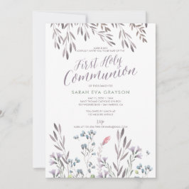 Wildblumen Erste Heilige Kommune Einladung