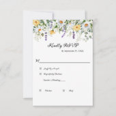 Wildblumen Eukalyptus Greenery Elegante Hochzeit RSVP Karte (Vorderseite)