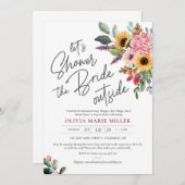Wildblumen fahren mit dem Brautparty einladen Einladung (Vorne/Hinten)