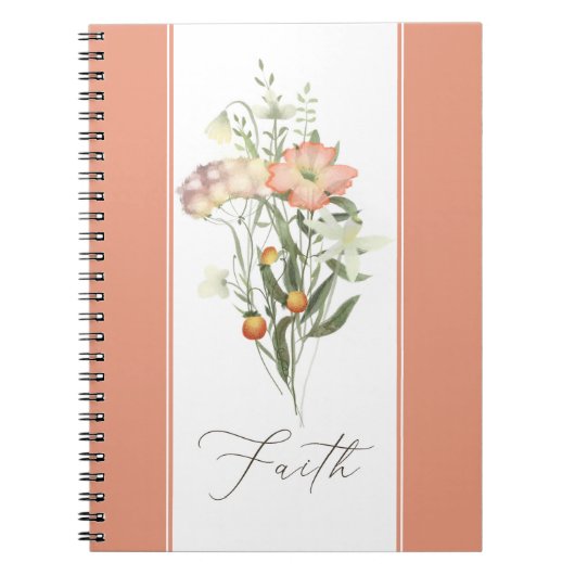 Wildblumen Faith Notizblock (Vorderseite)
