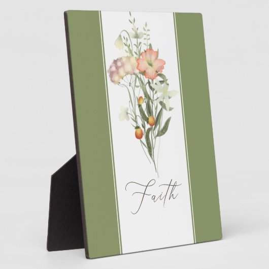 Wildblumen Faith Plaque Fotoplatte (Seite)