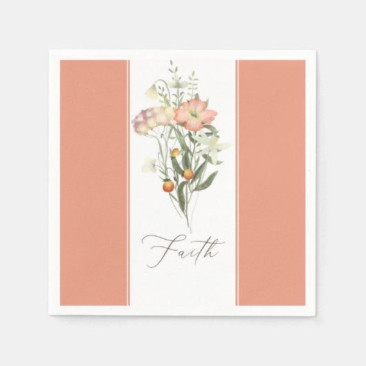 Wildblumen Faith Serviette (Vorderseite)