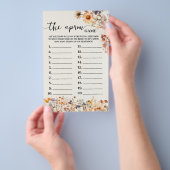 Wildblumen fallen, die Schürze Brautparty-Spielkar Flyer (Handgriff)