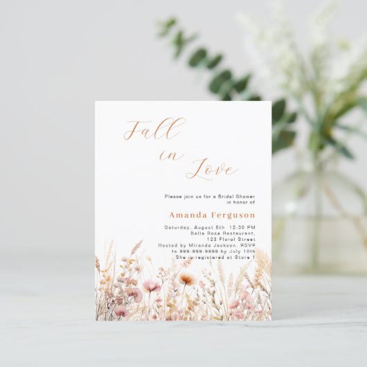 Wildblumen fallen Liebe für Brautparty (Stehend Vorderseite)