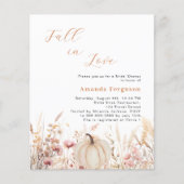 Wildblumen fallen Liebe Kürbis Haushalt Brautparty (Vorderseite)