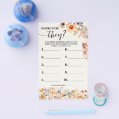 Wildblumen fallen, wo sie Duschspielkarte waren Flyer (Einzeln)