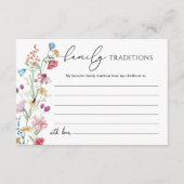 Wildblumen Familientraditionen Begleitkarte (Vorderseite)