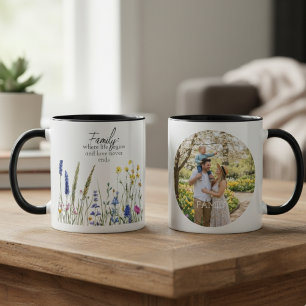 Wildblumen-Familienzitat – Sinnvolles Geschenk für Tasse