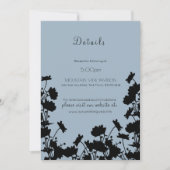 Wildblumen Farbe Details Seite Blumenblauer Einladung (Vorderseite)