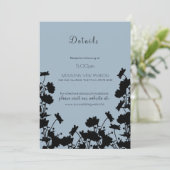 Wildblumen Farbe Details Seite Blumenblauer Einladung (Stehend Vorderseite)