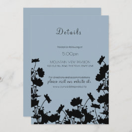 Wildblumen Farbe Details Seite Blumenblauer Einladung