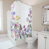 Wildblumen Farbenfrohe Blume im Garten Duschvorhang (Beispiel)