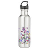 Wildblumen Farbenfrohe Blume im Garten Edelstahlflasche (Vorderseite)
