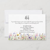 Wildblumen farbenfrohe Hochzeitsdetails Einladung (Vorderseite)