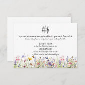 Wildblumen farbenfrohe Hochzeitsdetails Einladung (Vorne/Hinten)