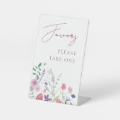 Wildblumen favorisieren das Schild "Pedestal" (Vorderseite)