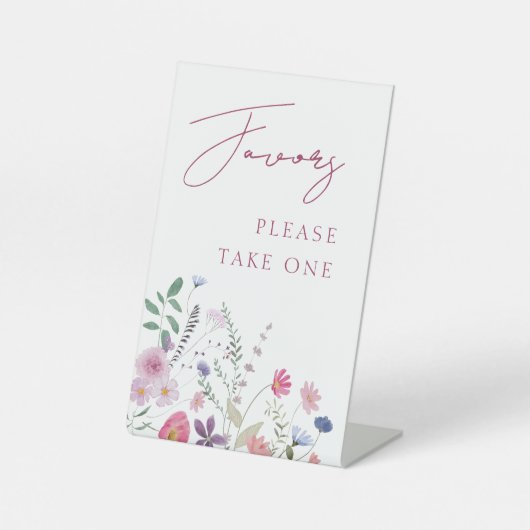 Wildblumen favorisieren das Schild "Pedestal" (Vorderseite)