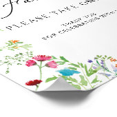 Wildblumen favorisieren Signierung Poster (Ecke)