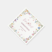 Wildblumen-Feengarten 1. Geburtstagsfeier Serviette (Ecke)