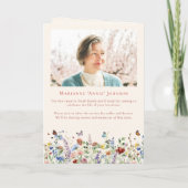 Wildblumen-Feier-des-Lebens-Begräbnis Programm (Rückseite)
