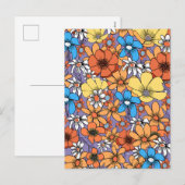 Wildblumen Feiertagspostkarte (Vorne/Hinten)