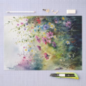 Wildblumen Feldfarbdekoutierung Seidenpapier (Handwerk)