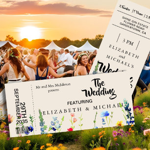 Wildblumen Festival Thema Blumenzehen Einladung
