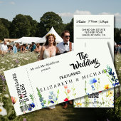 Wildblumen Festival Thema Blumenzehen Einladung