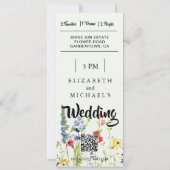 Wildblumen Festival Thema Blumenzehen Einladung (Rückseite)