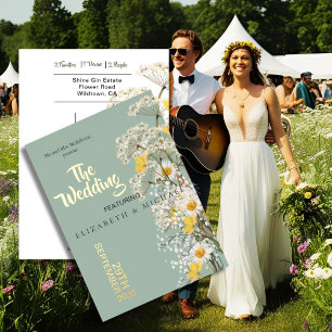 Wildblumen Festival Thema Blumenzettel Hochzeit Folieneinladung