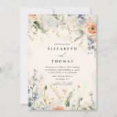 Wildblumen Fête Romantische Elegante Hochzeit im H Einladung (Vorderseite)