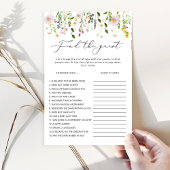 Wildblumen Finden Sie das Gast-Brautparty-Spiel