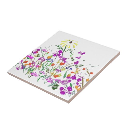 Wildblumen Fliese (Seite)