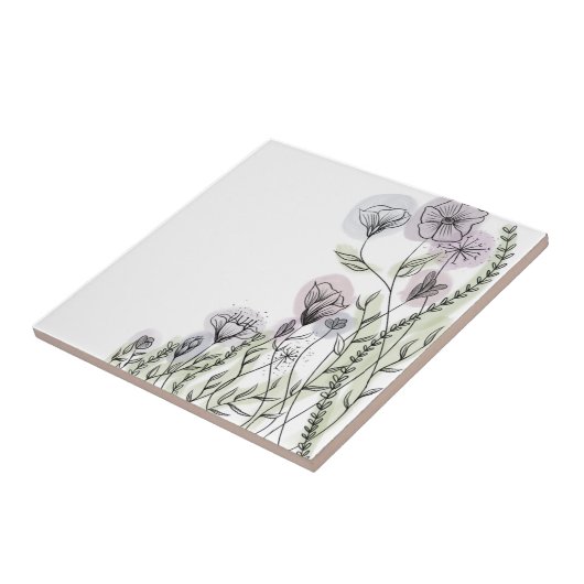 Wildblumen Fliese (Seite)