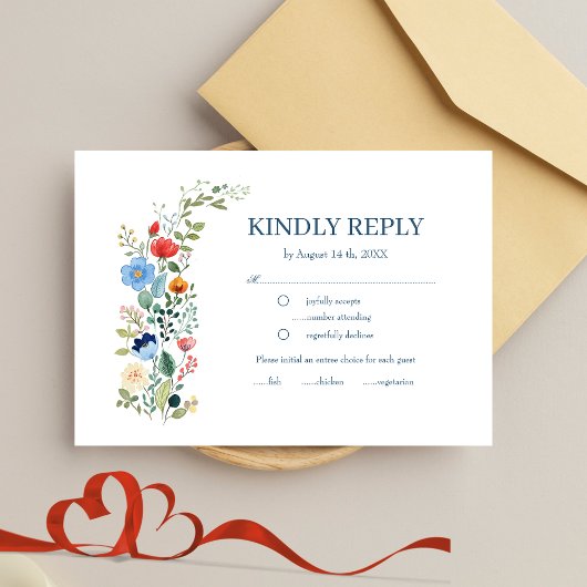 Wildblumen Floral Boho Wedding RSVP