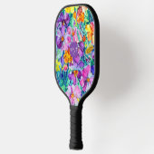 Wildblumen Floral-Elegante-Initialen Monogramm Pickleball Schläger (Links)