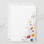 Wildblumen Florale Feier des Lebens Beerdigung Einladung (Rückseite)