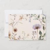 Wildblumen florale Hochzeitkarte RSVP Karte (Rückseite)