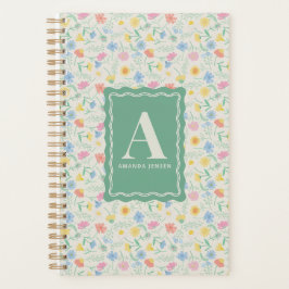 Wildblumen Florale Personalisierte Planer