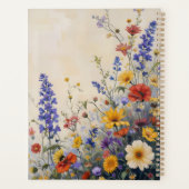 Wildblumen Florale Spiralbindung Botanisch Planer (Rückseite)