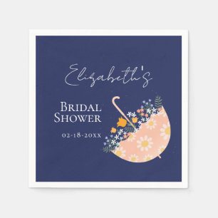 Wildblumen Floraler Schirm Garten Brautparty Serviette