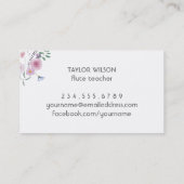 Wildblumen Flöte Visitenkarte (Rückseite)