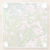 Wildblumen, Fluss, rosa, hübsche Blumen Glasuntersetzer (Rückseite)
